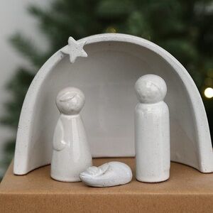Ceramic Nativity Scene with Star